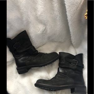 Henry Beguelin  black Moto boots